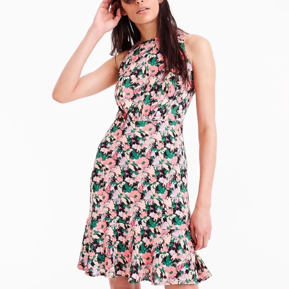 J. Crew Dresses & Skirts - J.Crew Mercantile Neon Floral Flounce Dress